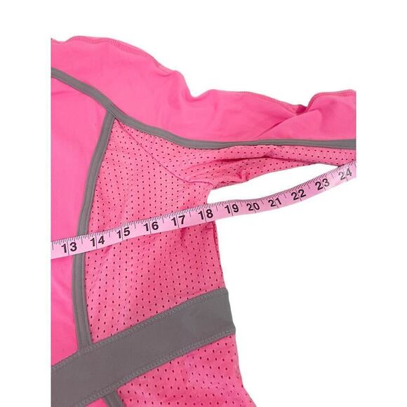 Neiman Marcus Pink Gray Athletic Zip Up Jacket Womens Large - Picture 5 of 6